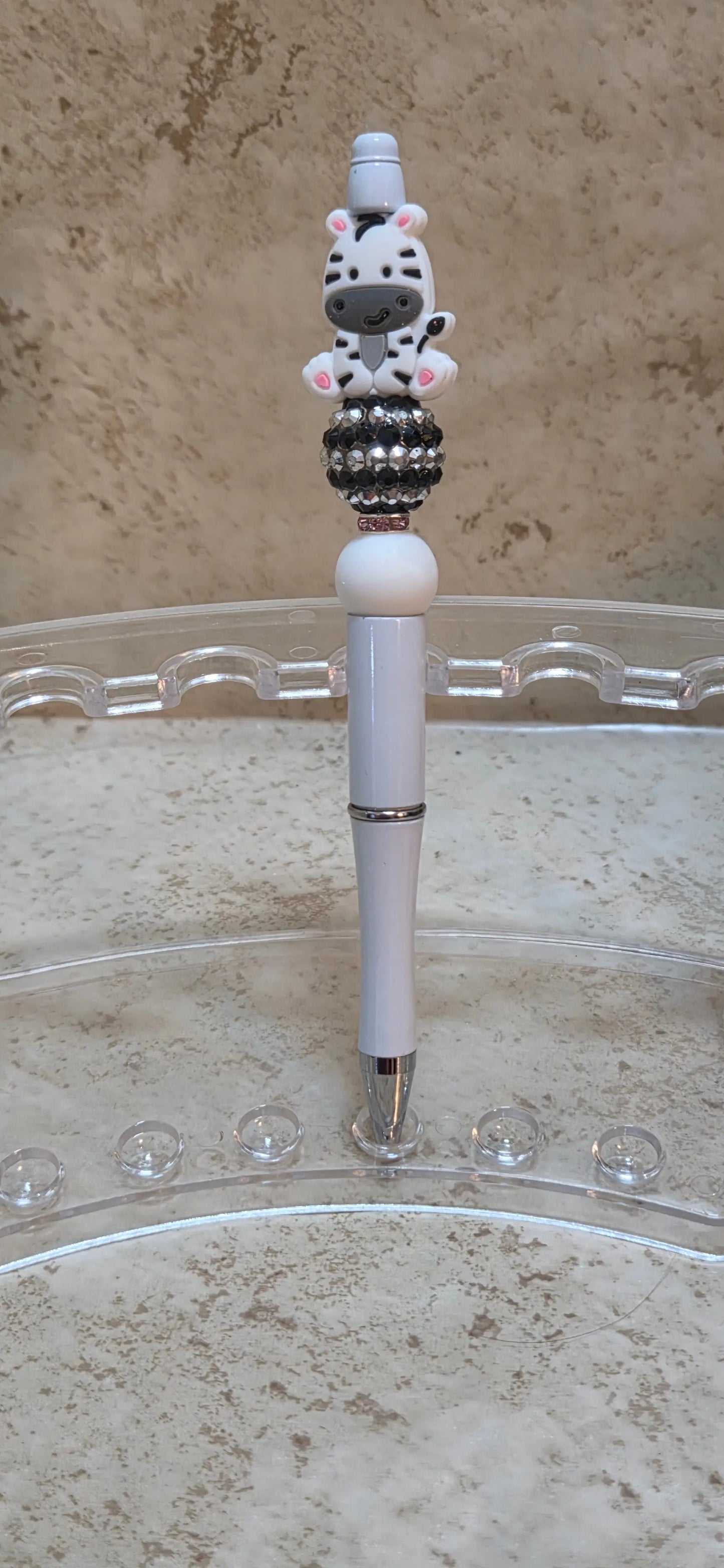 black and white zebra pen - Crazy Cat Lady Crafts