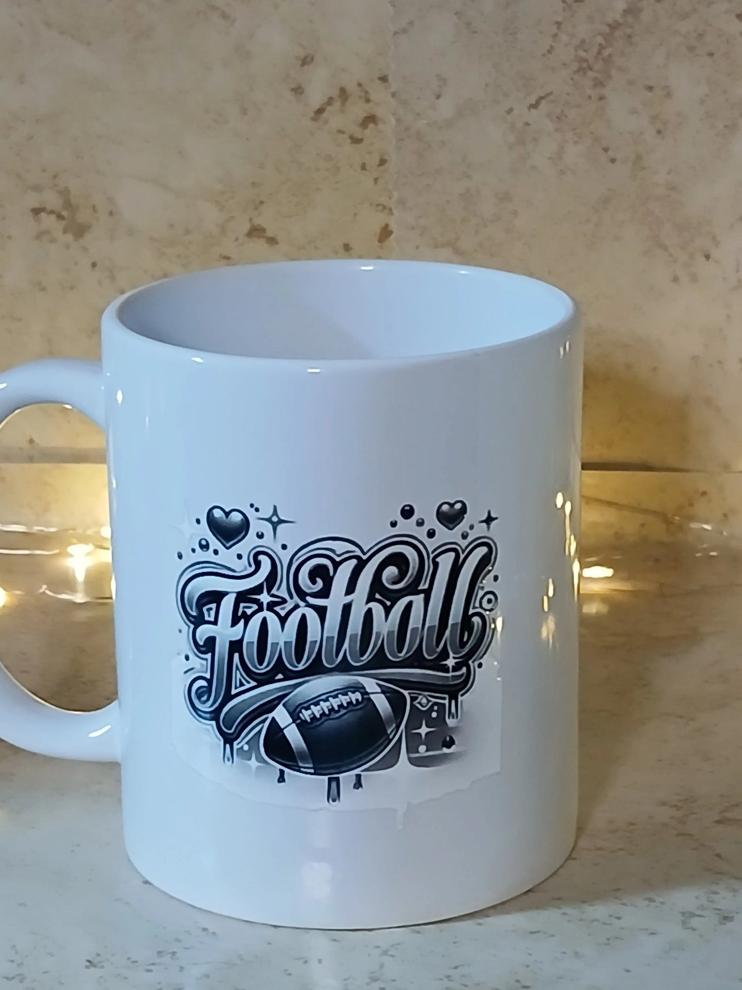 Football Coffee Mug - Crazy Cat Lady Crafts