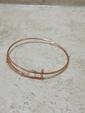 Adjustable bangle bracelets in 3 colors no charms - Crazy Cat Lady Crafts
