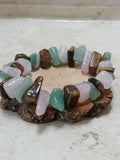 Chunky gemstone stretchy bracelet - Crazy Cat Lady Crafts