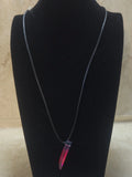 Pink and blue ombre triangle point pendant necklace - Crazy Cat Lady Crafts