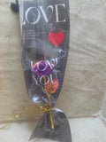 Metallic forever rose in black and white I love you floral bud bag in 5 different colors - Crazy Cat Lady Crafts