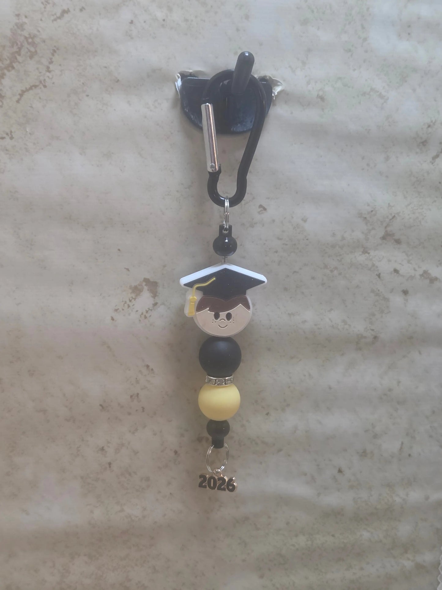 Boy graduation clip bag tag in yellow and black - Crazy Cat Lady Crafts