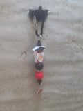 Black and red gnome clip bag tag for Graduation - Crazy Cat Lady Crafts