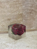Foam rose encased in resin - Crazy Cat Lady Crafts