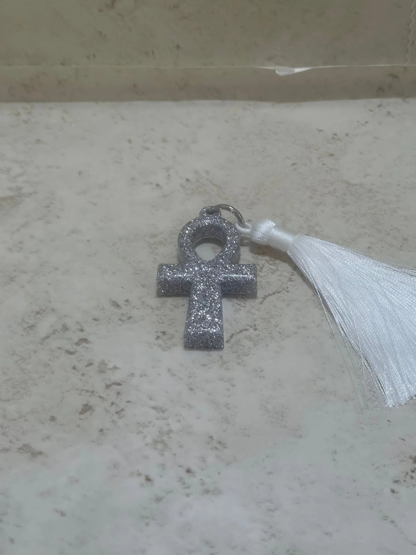 custom egyptian ank key chain with tassel - Crazy Cat Lady Crafts