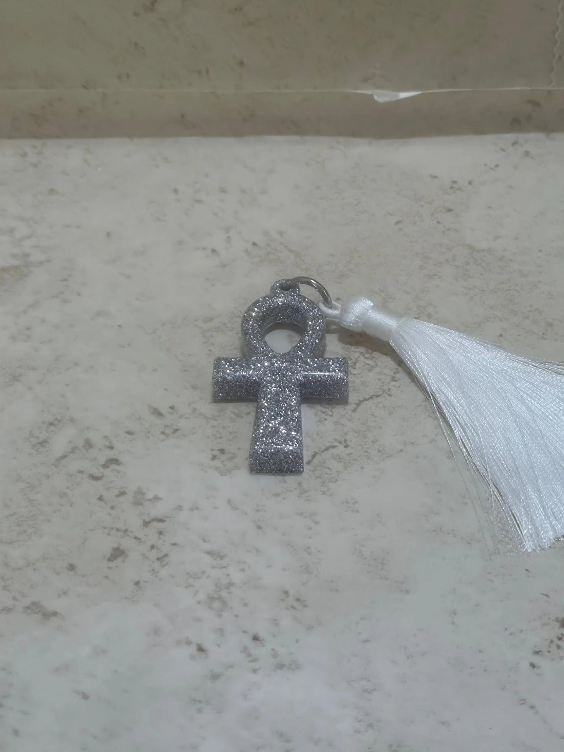 custom egyptian ank key chain with tassel - Crazy Cat Lady Crafts