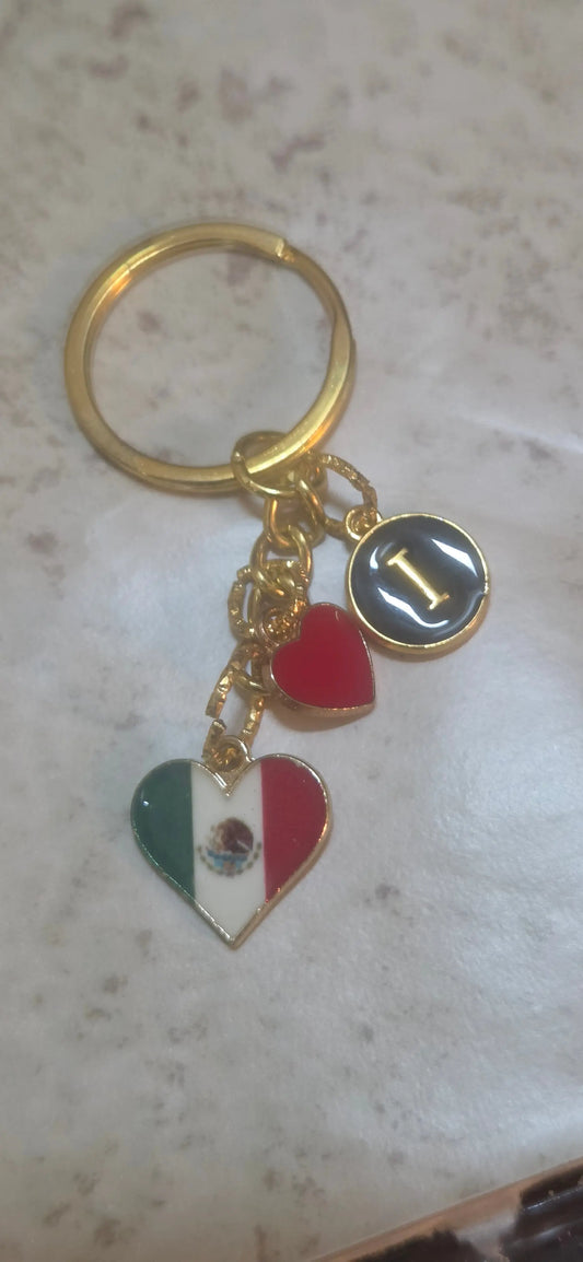 I heart Mexico key chain - Crazy Cat Lady Crafts
