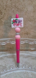 I Love you mom pink pen - Crazy Cat Lady Crafts