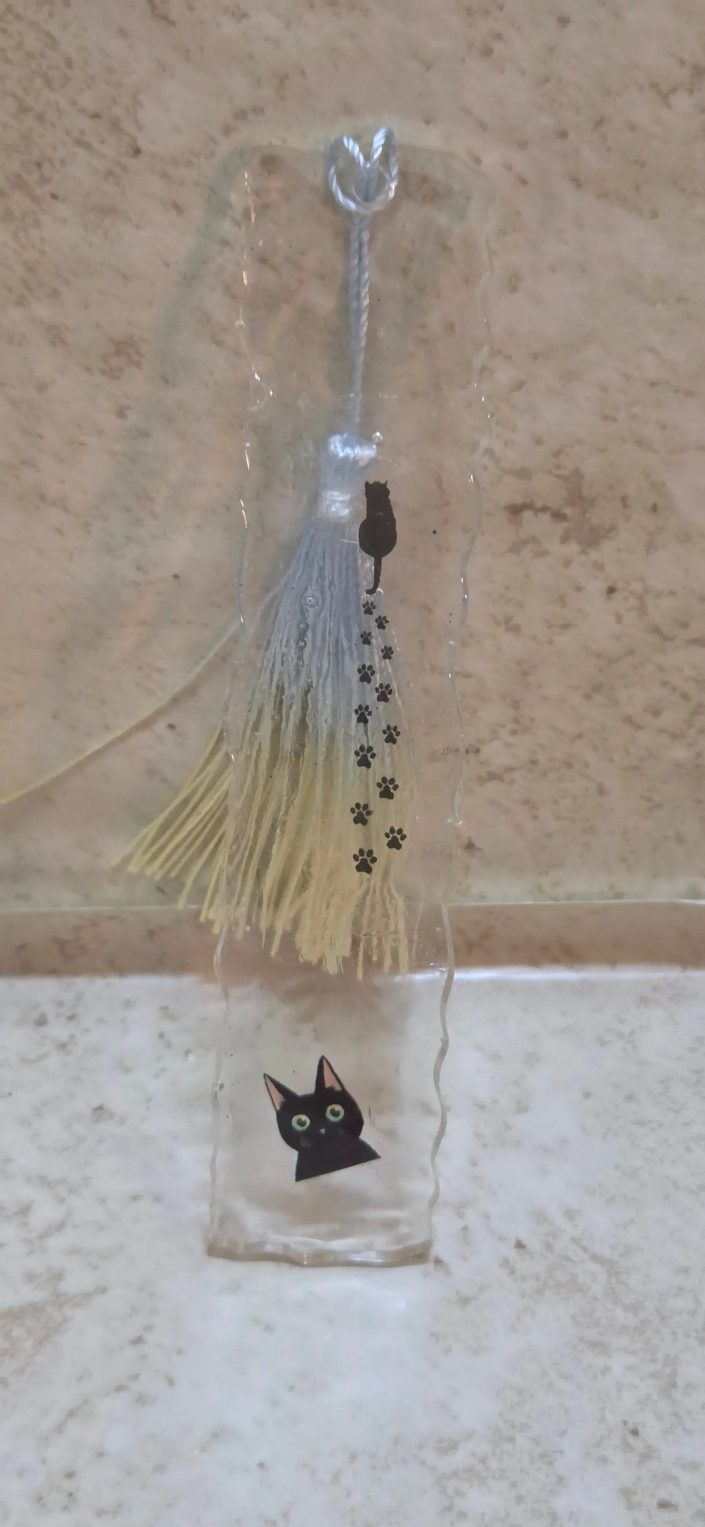 Clear bookmark with black cats - Crazy Cat Lady Crafts