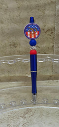 America's 250th blue barreled beaded pen