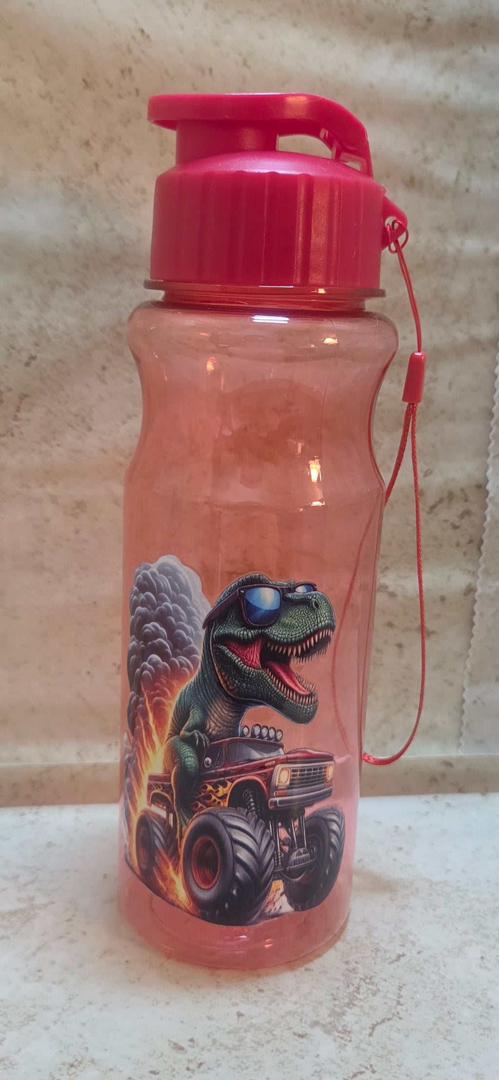 Fall Back to School special 17 oz plastic colored waterbottle and matching colored nylon string backpack