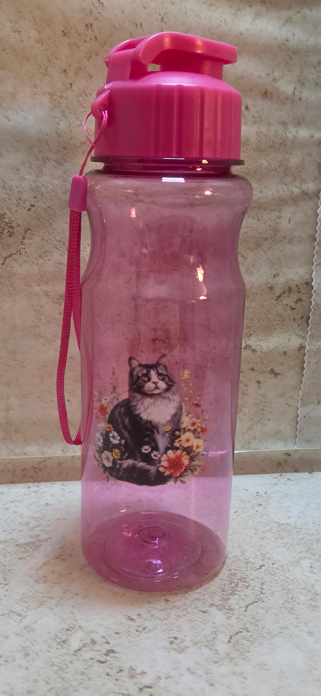 Fall Back to School special 17 oz plastic colored waterbottle and matching colored nylon string backpack