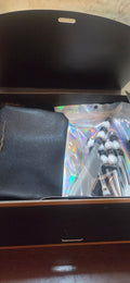 Black silver and white beaded makeup brush set