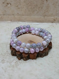 Double memory iridescent purple bracelet - Crazy Cat Lady Crafts